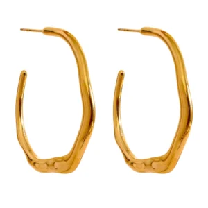 Pendientes Eternal Flow Hoops Acero Baño Oro