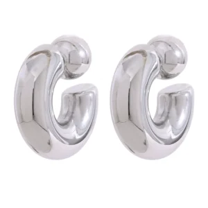 Pendientes Curved Hoops Acero