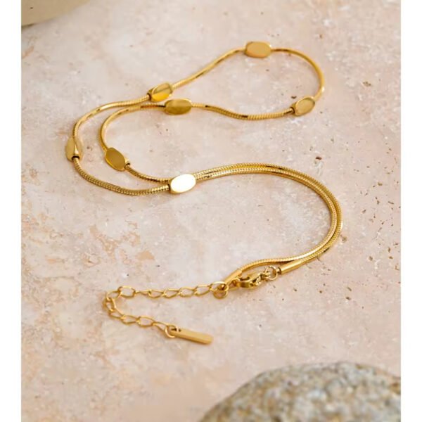 Collar Aura Capsules Acero Baño Oro