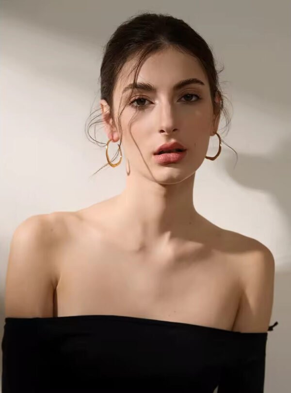 Pendientes Eternal Flow Hoops Acero Baño Oro