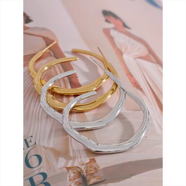 Pendientes Eternal Flow Hoops Acero Baño Oro