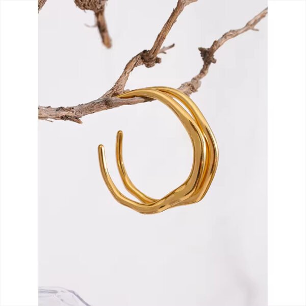 Pendientes Eternal Flow Hoops Acero Baño Oro