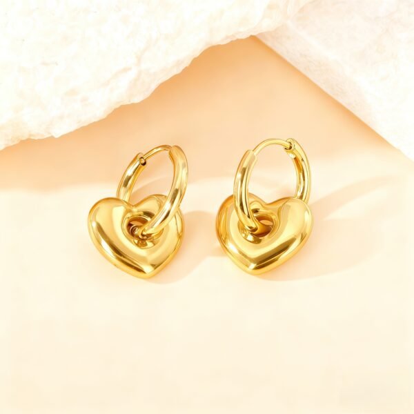 Pendientes Corazón Baño de Oro