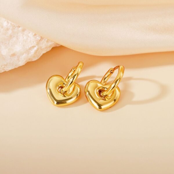Pendientes Corazón Baño de Oro