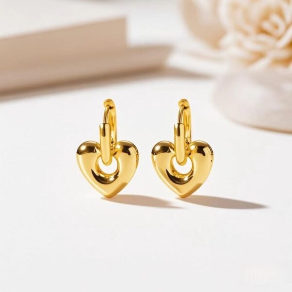 Pendientes Corazón Baño de Oro