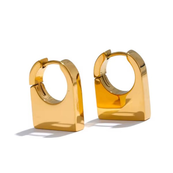 Pendientes Lock Acero Baño Oro