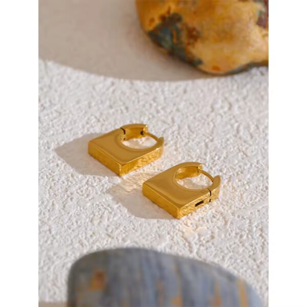 Pendientes Lock Acero Baño Oro