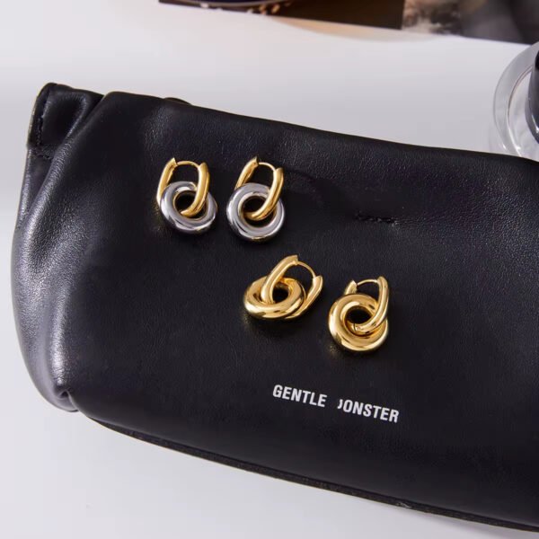 Pendientes Drop Circle Acero