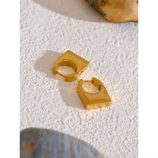 Pendientes Lock Acero Baño Oro